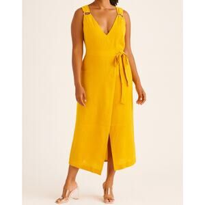 Sleeveless V-Neck Shiny Bright Dress Slit Long Dress Elegant